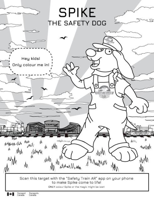 Spike the dog Colouring sheet